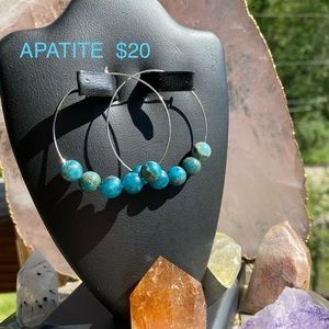 Sterling Silver Genuine Apatite Earrings